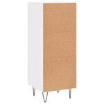 vidaXL Buffet Blanc brillant 34 5x34x90 cm Bois d'ingénierie