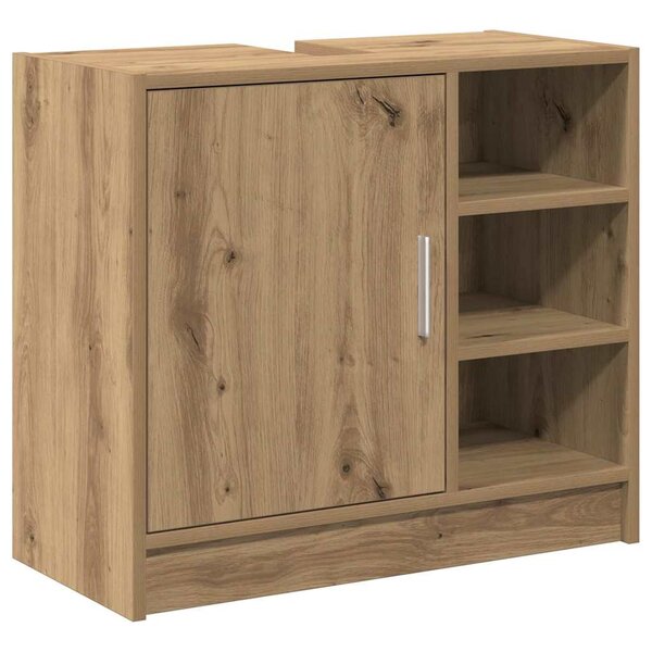 vidaXL Cabinet de Lavabo avec stockage Chêne artisanal 63 x 29 x 55 cm