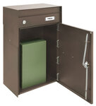 Boîte à colis en acier  Bigpack EP2018  courrier et colis 42 x 30 x 19 cm  Marron