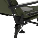 vidaXL Chaise longue de pêche avec pieds à boue réglables pliable vert