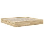 vidaXL Lit de Rangement Blanc 200 x 200 cm Bois d'ingénierie
