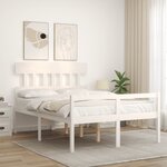 vidaXL Lit pour personne âgée sans matelas blanc 140x200cm bois massif
