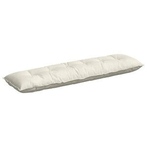 vidaXL Coussin de Dos Crème 180 x 50 cm Tissu en velours côtelé