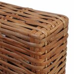 vidaXL Fauteuil avec coussins Rotin naturel