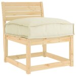 vidaXL Coussin pour assise de palette Crème 50 x 50 x 12 cm