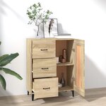 vidaXL Buffet Chêne sonoma 69 5x34x90 cm Bois d'ingénierie