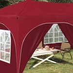 vidaXL Tente de fête pop-up 575 x 288 x 245 cm Bordeaux Tissu Oxford