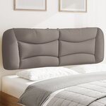 vidaXL Coussin de tête de lit taupe 160 cm tissu