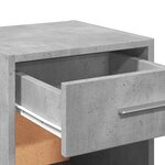 vidaXL Table de chevet gris béton 35x34x65 cm bois d'ingénierie