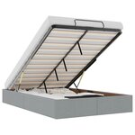 vidaXL Cadre de lit ottoman sans matelas gris clair 120x200 cm tissu