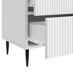 vidaXL Cabinet de chevet Blanc 62 x 34 5 x 47 5 cm Bois d'ingénierie