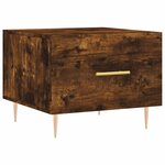 vidaXL Table basse Chêne fumé 50x50x40 cm Bois d'ingénierie
