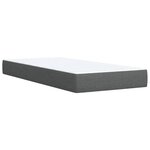 vidaXL Sommier à lattes de lit avec matelas Gris foncé 90x200 cm Tissu