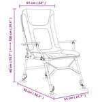 vidaXL Chaise de pêche avec accoudoir pliable vert