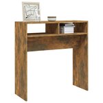 vidaXL Table console Chêne fumé 78x30x80 cm Bois d'ingénierie