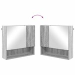 vidaXL Armoire Miroir Sonoma gris 59 x 17 x 55 cm Bois d'ingénierie
