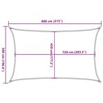 vidaXL Voile d'ombrage 160 g/m² rectangulaire orange 5x8 m PEHD