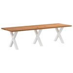 vidaXL Table à manger marron clair bois de chêne massif rectangulaire