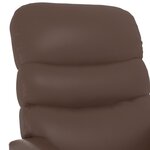 vidaXL Fauteuil de massage Marron Similicuir