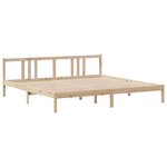 vidaXL Cadre de lit avec tête de lit sans matelas 200x200 cm