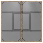 vidaXL Table de jardin dessus en verre beige 80x80x75cm résine tressée