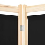 vidaXL Cloison de séparation 4 panneaux Noir 160x170x4 cm Tissu
