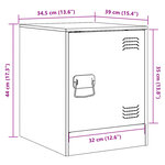 vidaXL Table de chevet jaune moutarde 34 5x39x44 cm acier