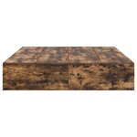 Cadre de lit de rangement vidaXL Chêne fumé 140x190 cm