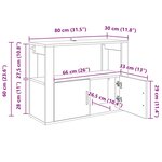 vidaXL Buffet chêne artisanal 80 x 30 x 60 cm Bois d'ingénierie