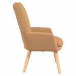 vidaXL fauteuil Beige 63 x 67 x 94 cm Polyester et contreplaqué
