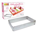 Cadre à pâtisserie extensible rectangle 18/34 à 27/52cm