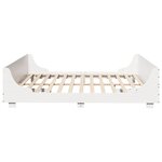 vidaXL Cadre de lit sans matelas blanc 200x200 cm bois massif de pin