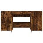 vidaXL Bureau chêne fumé 140x50x75 cm bois d'ingénierie