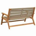 vidaXL Mobilier de jardin Beige 122 x 78 x 73 cm Bois d'Acacia Massif
