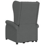 vidaXL Fauteuil Gris foncé Tissu