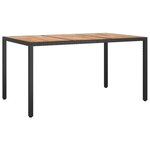 vidaXL Ensemble à manger de jardin coussins 5Pièces Noir Résine tressée