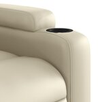 vidaXL Fauteuil inclinable Crème Similicuir