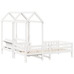 vidaXL Ensemble de lit et de banc avec toit sans matelas 80x200 cm