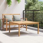 vidaXL Table basse Marron 110 x 110 x 45 cm Bois de teck massif