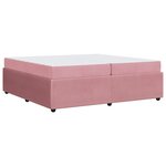 vidaXL Cadre de lit avec matelas Rose 200 x 200 cm Velours
