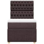 vidaXL Sommier à lattes de lit avec matelas Marron foncé 100x200 cm