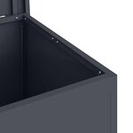 vidaXL Boîte de Rangement Extérieure Anthracite 55 x 50.5 x 50 cm