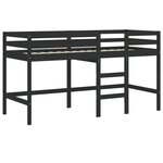 vidaXL Lit mezzanine enfants avec tunnel sans matelas bleu 90x200 cm