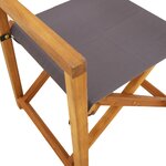 vidaXL Chaises pliables de jardin lot de 8 gris foncé tissu