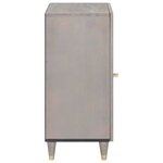 vidaXL Buffet Gris et or 40 x 33.5 x 75 cm Bois de manguier massif