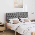 vidaXL Tête de lit capitonnée Gris foncé 135 cm Pin massif