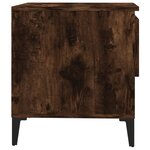 vidaXL Table d'appoint Chêne fumé 50x46x50 cm Bois d'ingénierie