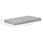 vidaXL Coussin de plancher de palette Coton 120x80x10 cm Gris