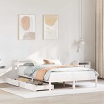 vidaXL Cadre de lit sans matelas blanc 160x200 cm bois de pin massif