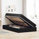 vidaXL Lit avec rangement et matelas Noir 120 x 200 cm Velours